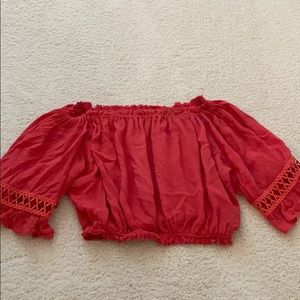 Off the shoulder crop top